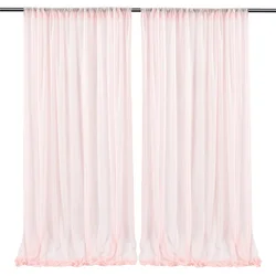 26 Color Birthday Backdrop Curtain Chiffon Fabric Outdoor Drapery for Wedding Party Curtains Photo Background Home Window Decor
