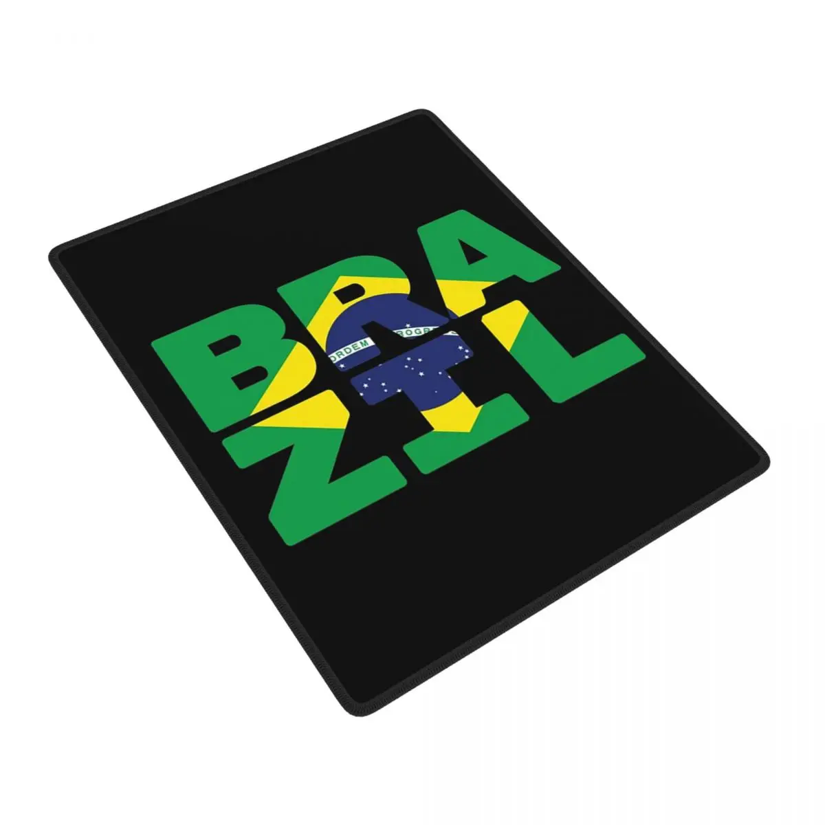 Brazil Flag Text Mouse Pad Gamer PC Laptop Mats Keyboard Carpet Computer Gaming Office Accessories Desk Mat 7x9 in 22x18 cm