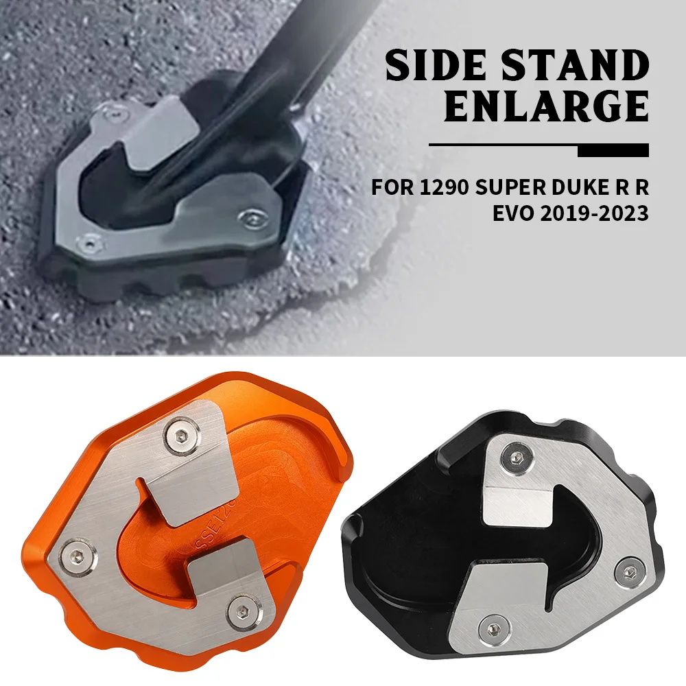 For 1290 Super Duke R Evo 1290 Super Duke R 2019-2023 Side Stand Pad Plate Kickstand Foot Enlarger Support Extension Anti-skid