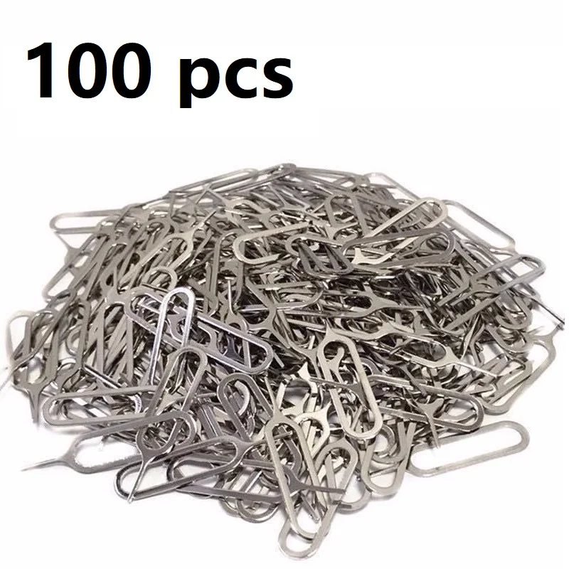 50 1000 Stuks Uitwerpen Sim Kaart Lade Open Pin Naald Sleutel Tool Sim Kaart Lade Pin Eject Tool Universele Mobiele Telefoon Sim Kaarten Accessoires