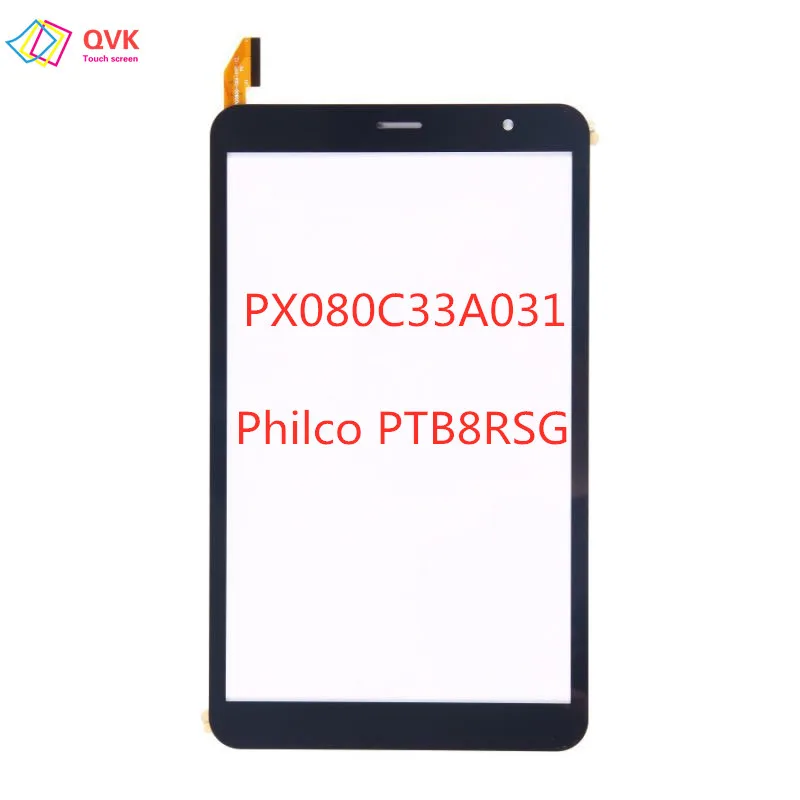 Preto 10 pçs/lote 8 polegada Para Philco PTB8RSG 4G/PTB8RRG Tablet PC Tela de Toque Capacitiva Digitador Sensor P/N PX080C33A031