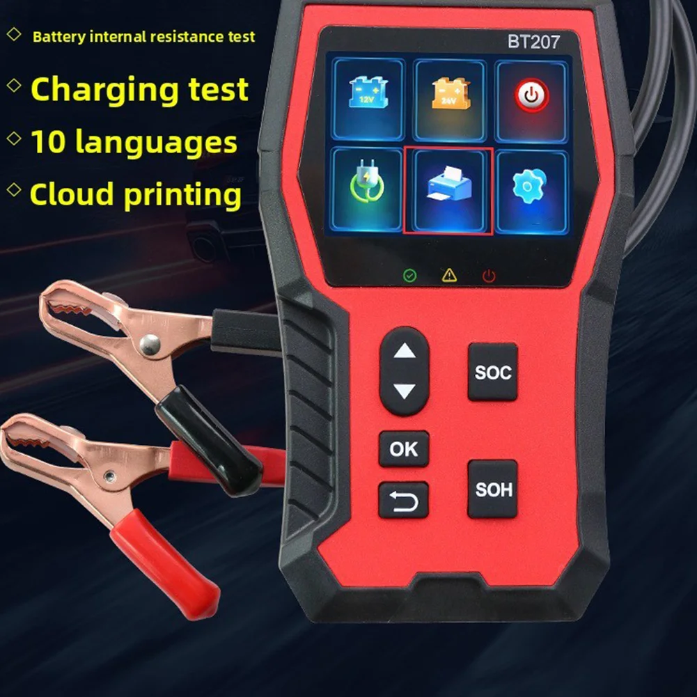 Car Battery Tester BT207 for 12V 24V Acid Batteries Including Start Stop Battery Voltage Internal Resistance Test