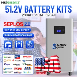 USA 2.0 Seplos Smart BMS Lifepo4 Battery Case Stand With 51.2V 280AH 310AH 320AH Lifepo4 Solar Batteries Storage Free Shipping