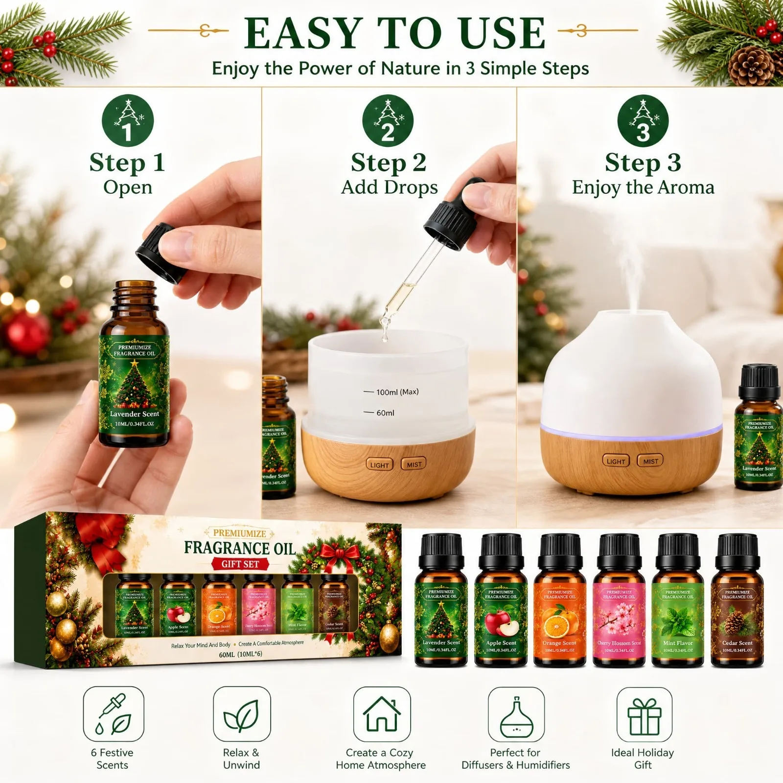 Coffret cadeau d'huiles parfum - Home Fragrance Orange Blossom avis et prix