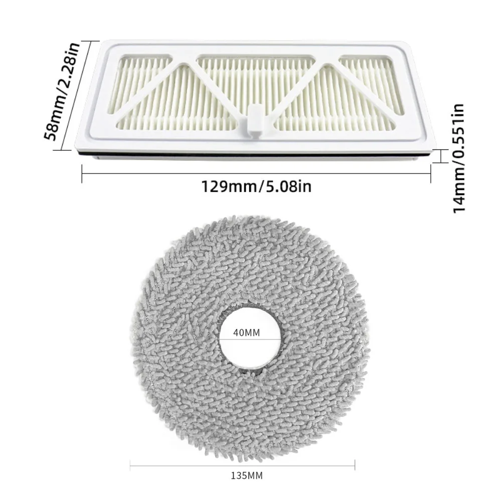 

Main Side Brush Filter Mop Cloth Kit For DJI For ROMO S For ROMO A For ROMO P Vacuum Cleaner Household Cleaning Tools Parts