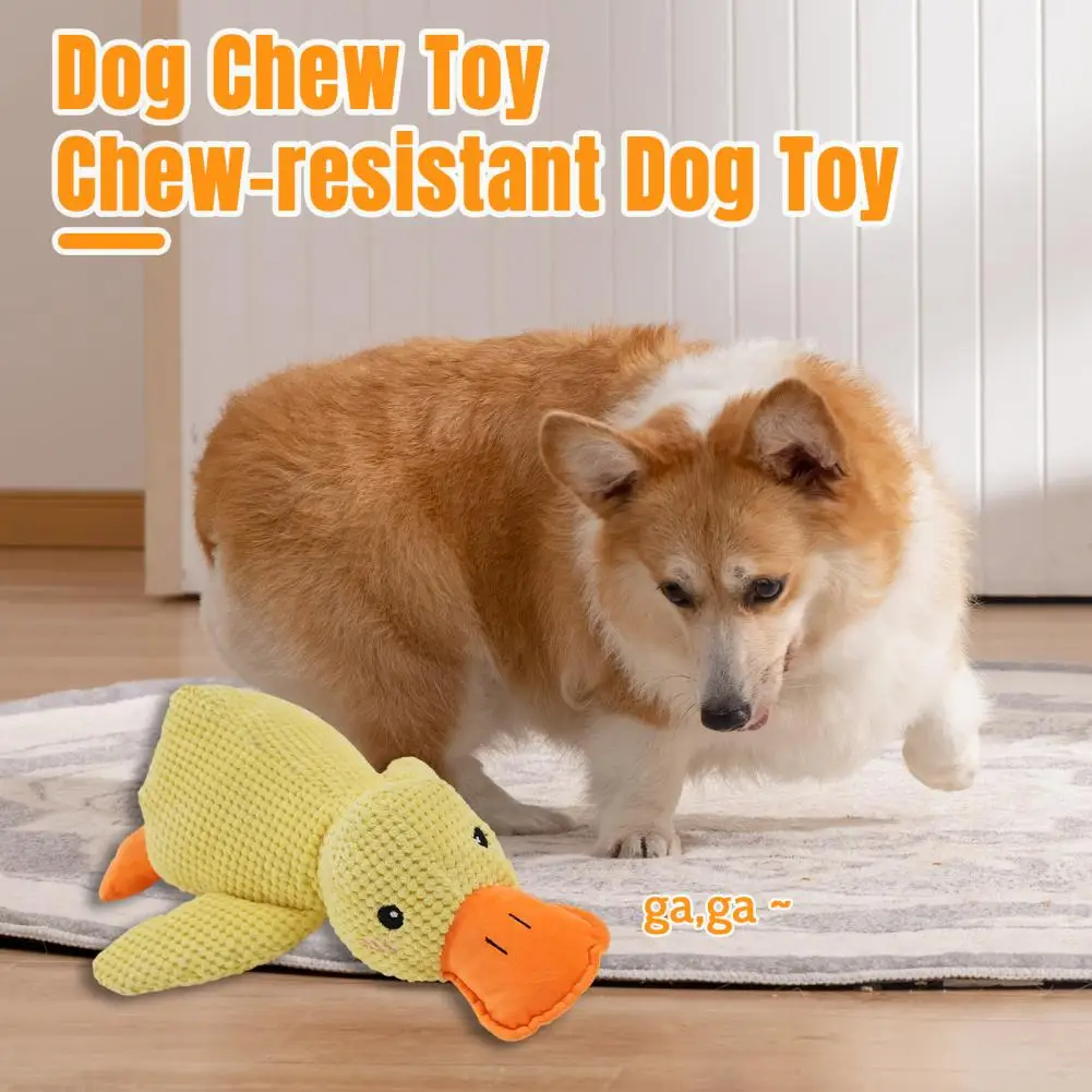 

Dog Chew Toy Durable Duck Shape Dog Toy for Teeth Entertainment Pet Supplies for Chew-resistant Molar Play Chew-resistant Dog