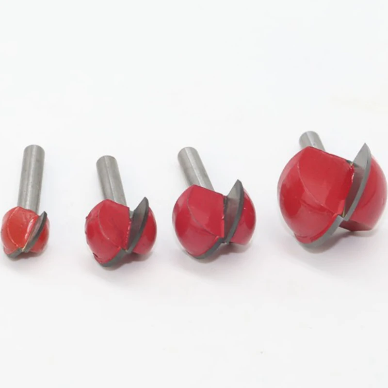 6Mm Shank Ball Nose End Mill Wood Router Bit Set Round Cove CNC Milling Cutter Radius Core Solid Carbide Woodworking