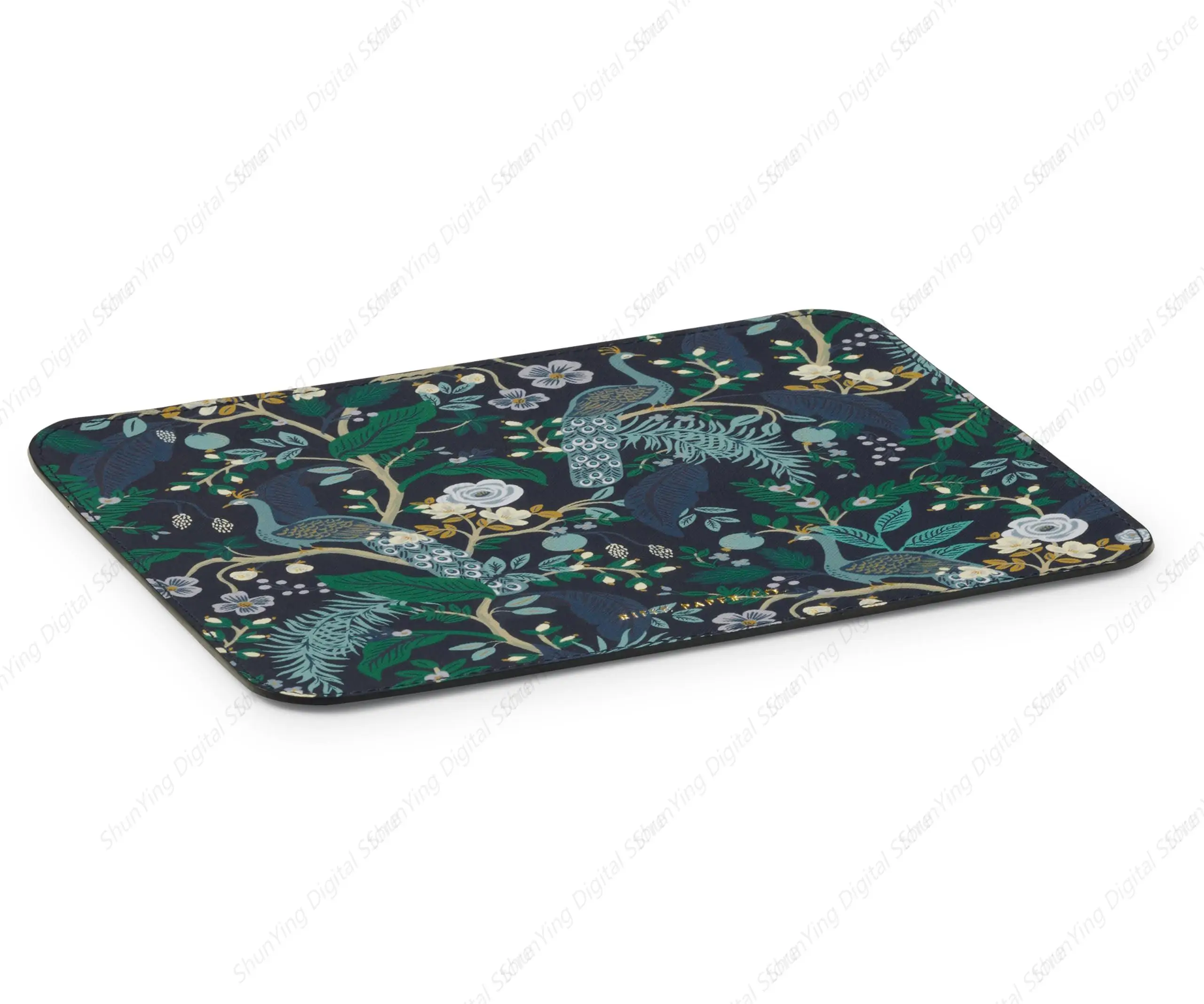 Pavão colorido planta padrão mouse pad borracha antiderrapante adequado para jogos escritório portátil mouse pad 18*22cm