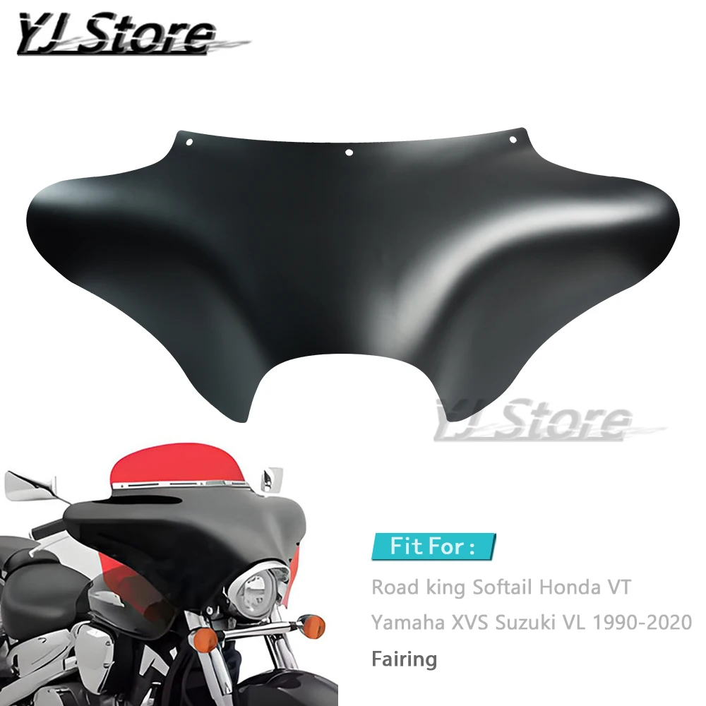 

Подходит для Harley Road King Softail Honda VT Yamaha XVS Suzuki VL 1990-2020, фара, лобовое стекло, крыло летучей мыши, обтекатель ветра мотоцикла