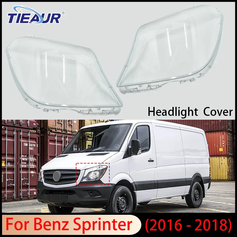 Right&Left Car Headlight Lens Glass For Mercedes Benz Sprinter 2016 2017 2018 Car Headlight cover Headlamp Lens Auto Shell Cover