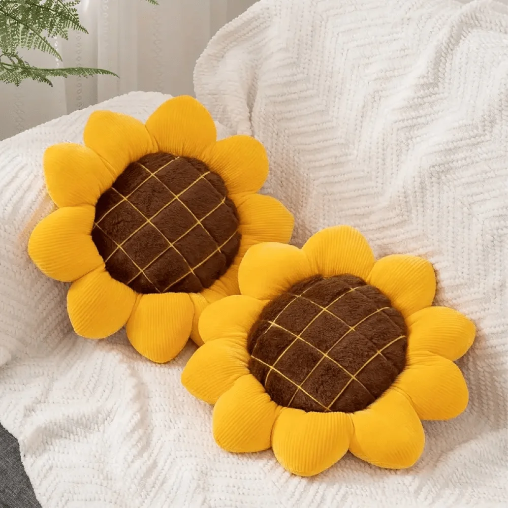 Sunflower Throw Pillow Creative Flower Pillows Seating Cushion Soft Plush Plushies Bolster Home Sofa Ornament Gifts Boys Girls