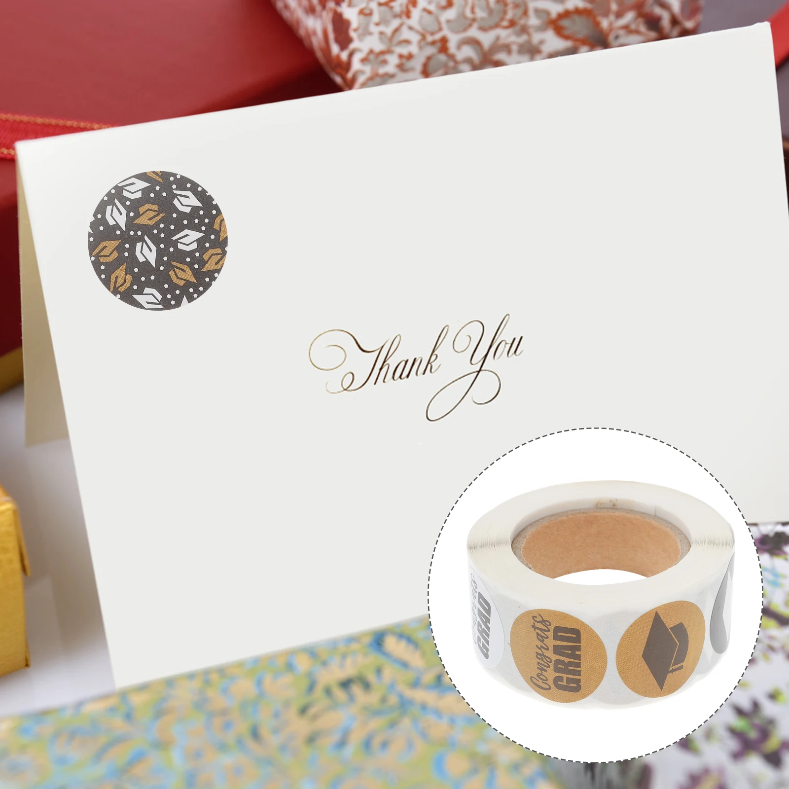 

Sealing Sticker Envelope Seals Graduation Party Stickers Bags Tags Round Self Adhesive Stickers Cool Stylish School Bag Decor