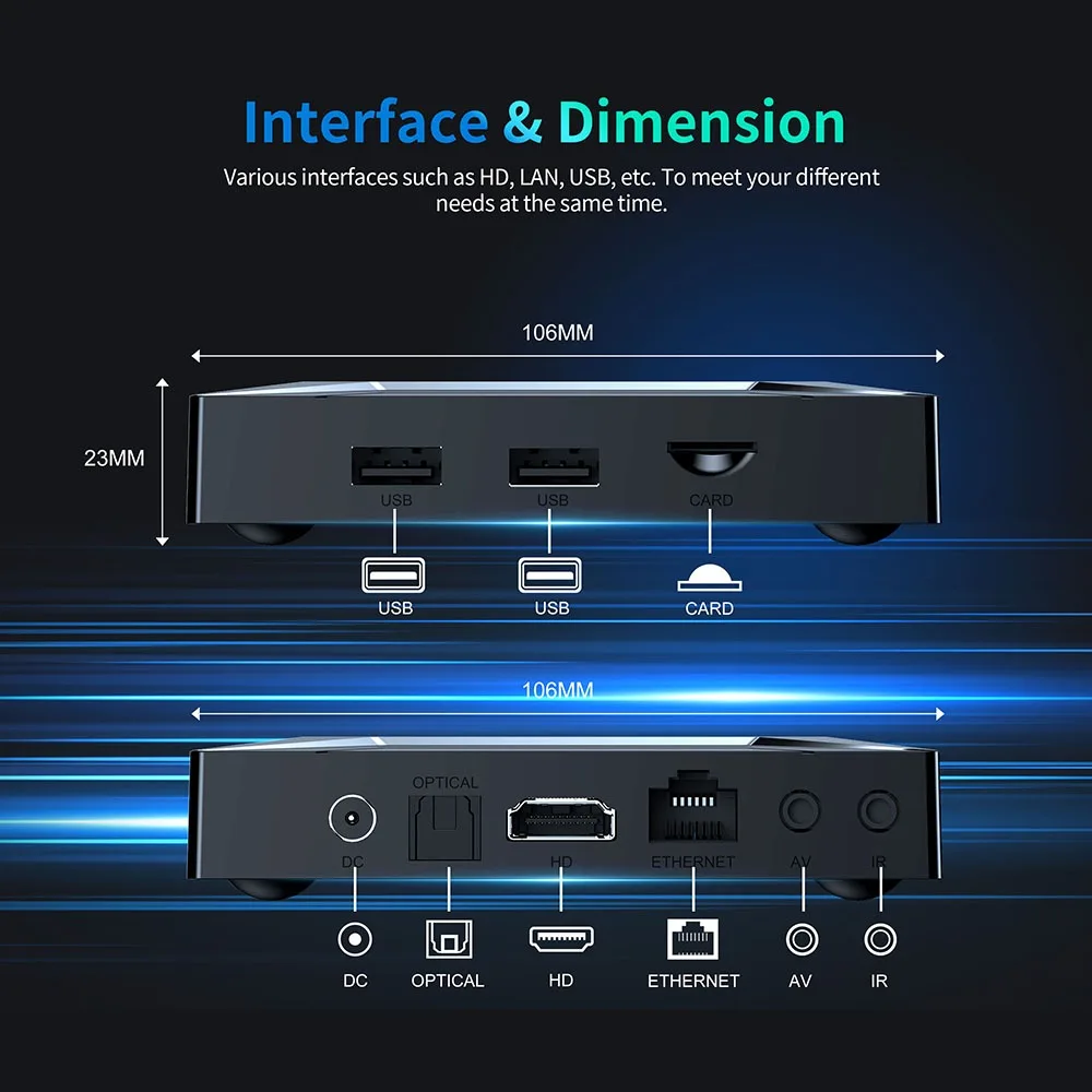 X96M200 Android 14 صندوق التلفزيون الذكي Wifi 6 Amlogic S905X5M ARM Cortex A55 Ethernet 1000M 16/32/ 64GB 1080P لجوجل يوتيوب