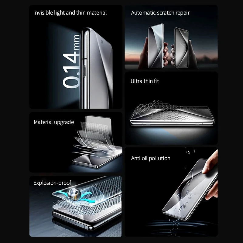2PCS 999D Curved Soft Hydrogel Film For Honor200 Honor 200 Pro 200Pro 5G Screen Protector Not Glass On Honar Honer Honor200pro