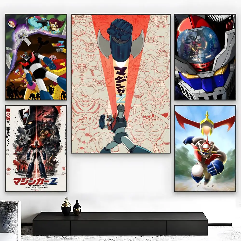 Classic Mecha Anime M-Mazinger Z Poster Wall art print art suitable for living room bedroom bar parlor home decor gift