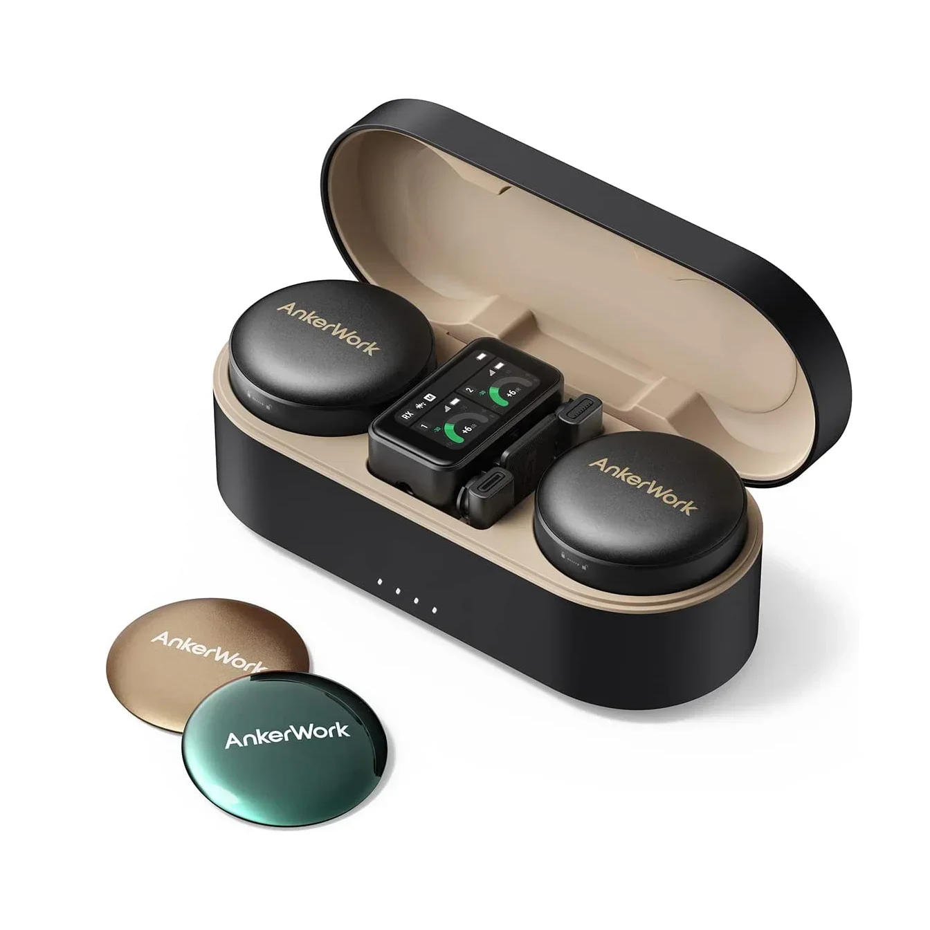 

ANKER AnkerWork M650 Wireless Lavalier Microphone Pro Noise Cancellation with Swap Magnetic Colorful Covers