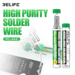 RELIFE RL-444 Bateria Do Telefone Celular, Fio De Solda De Folha De Níquel, Alta Pureza Conteúdo De Estanho, Alto Ponto De Solda Firmemente Respingo e Fumaça Menos