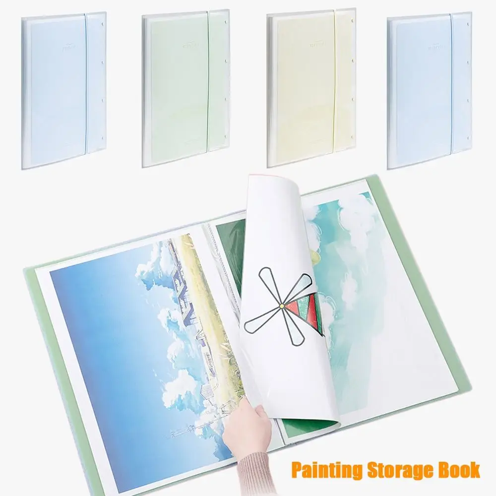 A3 30Pages Painting Storage Book Diamond Painting Clear Pockets Photo Album Folder Stationery Tool Data Organizer