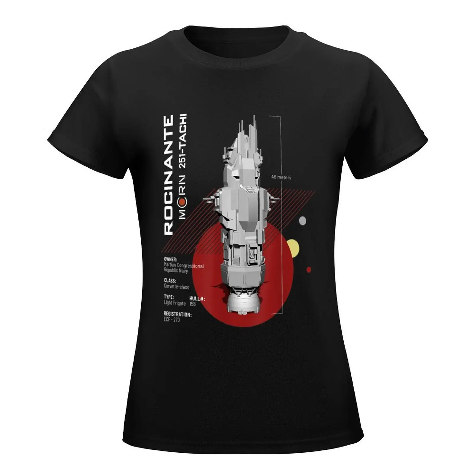 The Rocinante Ship T-Shirt korean fashion Blouse hippie clothes graphics korean Women's clothes