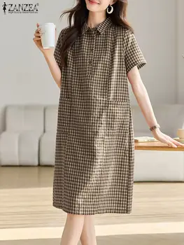 10 best sales sukienka w kratkę gingham damska - №7