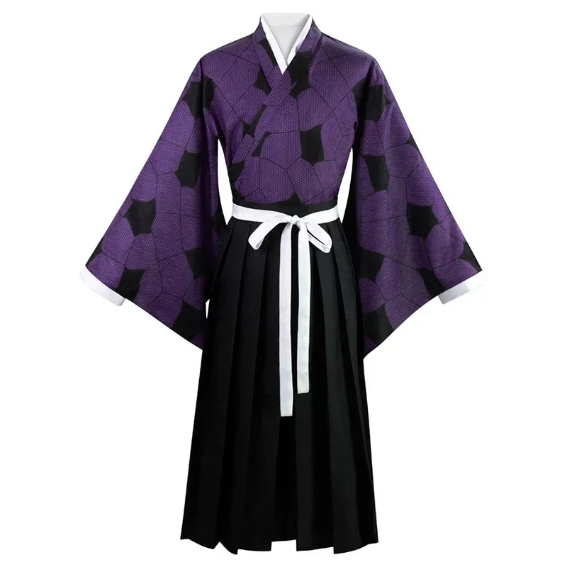 Kokushibo Cosplay Kostuum Demon Doder Kimetsu No Yaiba Kokushibou Cosplay Kimono Haori Uniform Pruik Halloween Kostuums Voor Mannen