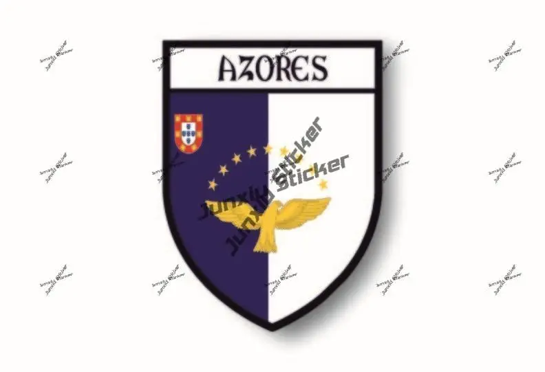 

Portugal Decals azores Portugal Coat of Arms Shield Sticker Flag High-Quality Waterproof Stickers Accessories Cover Scratches