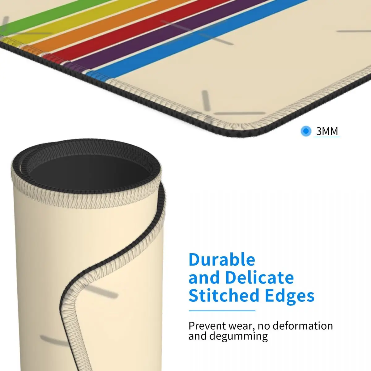 IRetro-Coussinets de clavier en caoutchouc