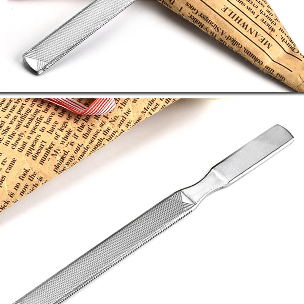 

6pcs Stainless Steel Nail File Metal Nail Smoother For Manicure Pedicure Fingernail Sanding Strip Lightweight Durable Tool