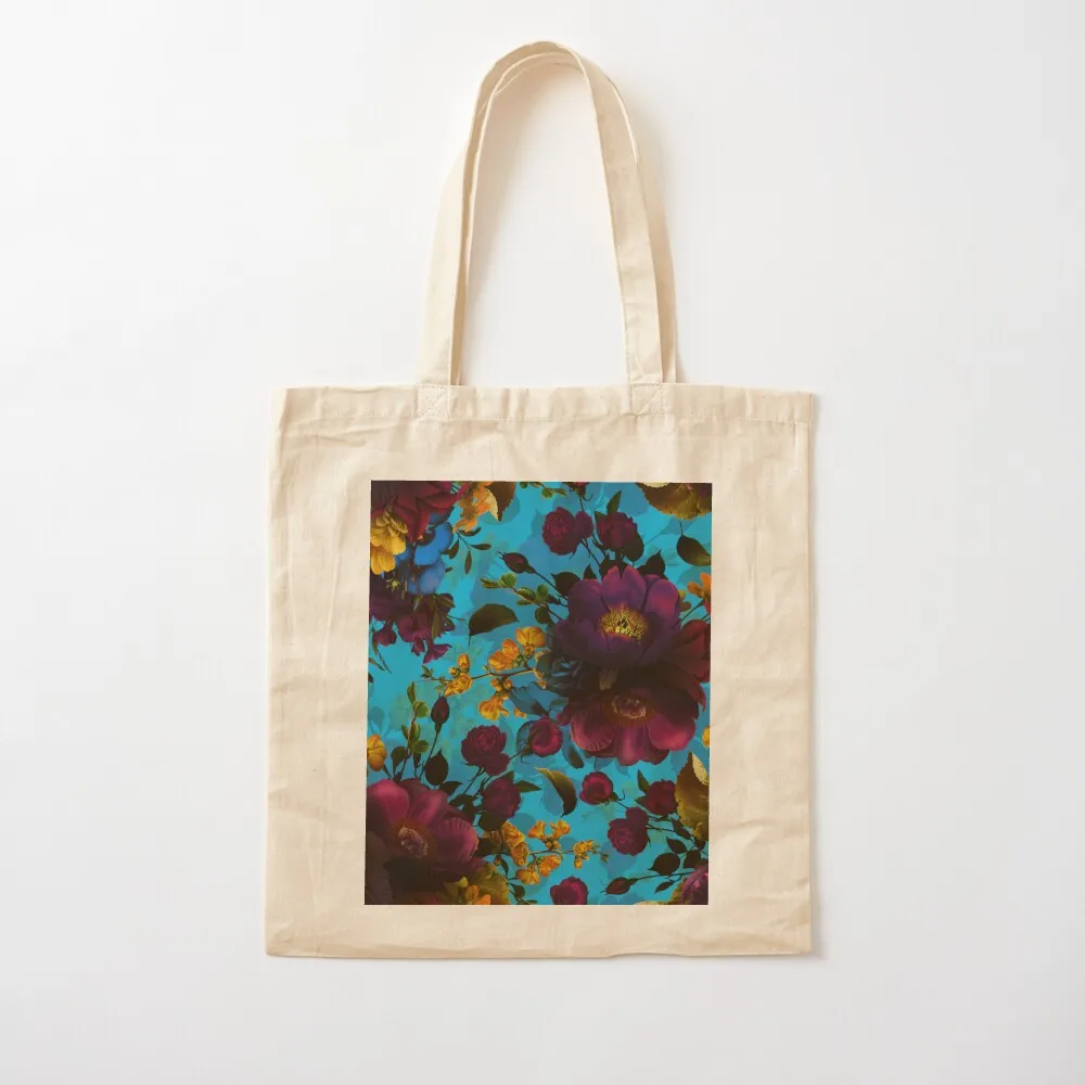 Moody florals - Mystic Botanical Night Garden 13 Tote Bag canvas tote bags university shopper bag tote bag screen