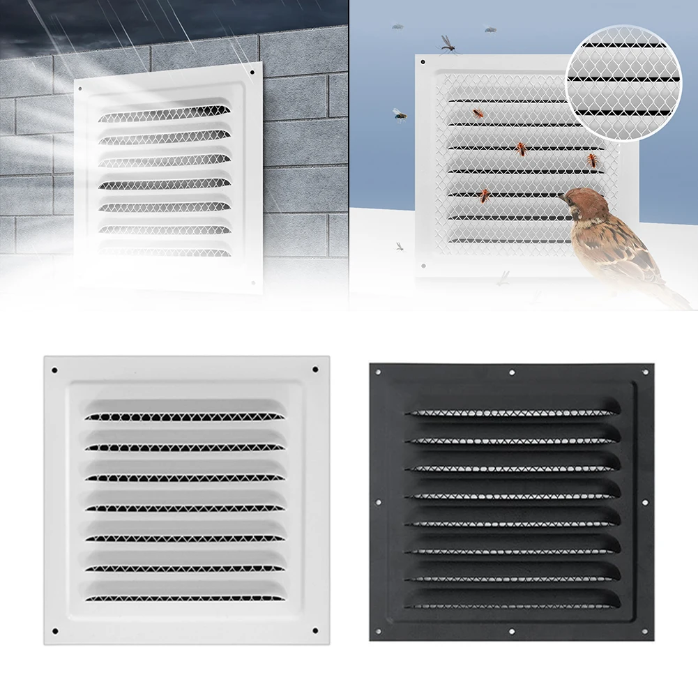 

Square Return Ventilation Grille 15x15 cm with Protective Stainless Steel Grille for HVAC Air Circulation Ceiling or Wall Mount
