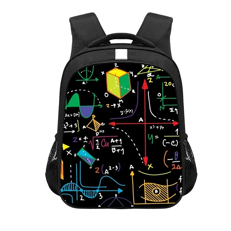 Sac à dos de géométrie de formule mathématique pour adolescents, sac à dos scientifique, sac de jour pour garçon et fille, sacs d'école pour enfants, sac à dos pour femme, sac de livre pour enfant, 16 pouces