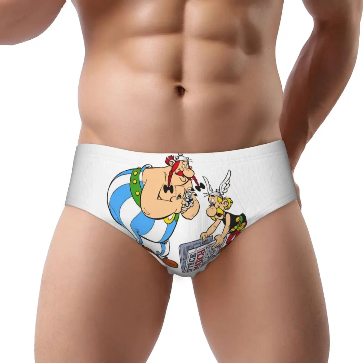 

Custom Asterix And Obelix Men's Briefs Panties Men Comfort Funny Anime Cartoon Underwear Underpants
