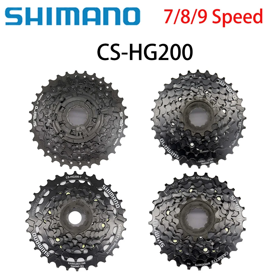 

Кассета Shimano CS-HG200 7/8/9 скоростей 12-28T 12-32T, совместимая с втулками HG, для MTB