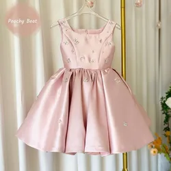 Baby Girl Princess Sleeveless Tutu Dress Toddler Child Ball Gown Elegant Birthday Party Wedding Eid al Fitr Baby Clothes 1-14Y