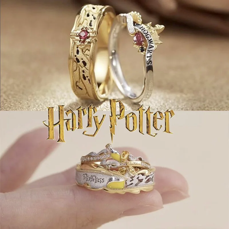 New Harry Potter The Marauder's Map Ring Movie Peripheral Accessories Couple Rings Fashion Metal Ring for Women Men