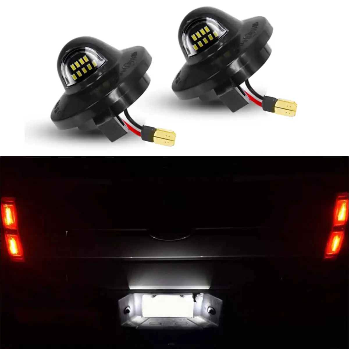 2 шт. светодиодные фонари номерного знака для Ford F150 F250 F350, лампа заднего бампера в сборе, автомобильные аксессуары