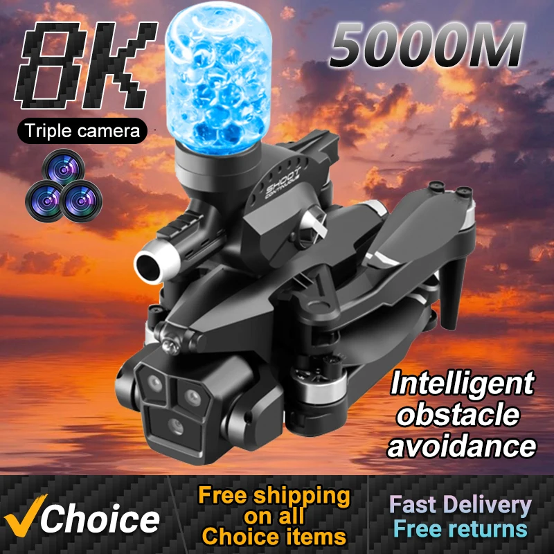 

New K11 MAX Brushless Drone Three Camera With Water Bomb High Definition Aerial Photography Four Axis Aircraft RC Aircraft Toys