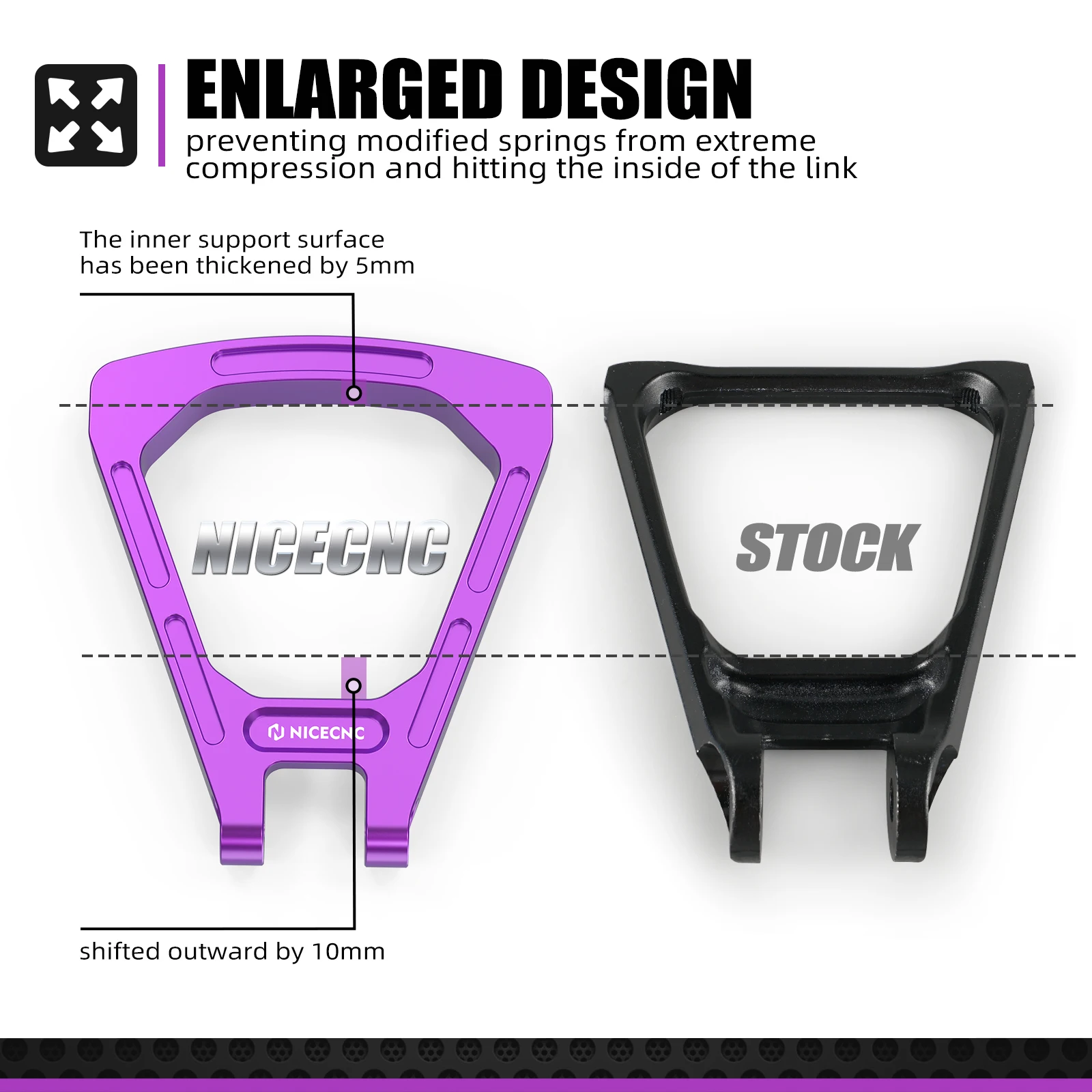 NICECNC لـ Surron light bee X دعامة مثلثة معززة ممتصة للصدمات لـ SUR-RON light bee S L1E لـ Segway X160 X260 #4