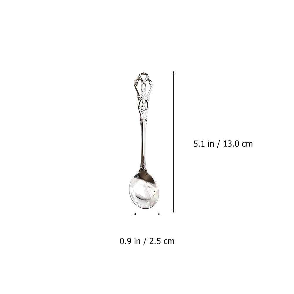

1 Set Retro Silver Fork Spoon Combo Hollow Out Stainless Steel Tableware For Dessert Milk Tea Shop Home Kitchen Dining English