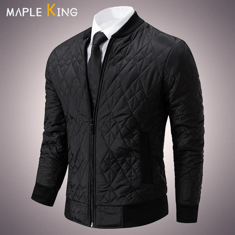 Jaket pria untuk mantel musim dingin gaya Korea jaket bisnis empuk katun parka kardigan pria 3XL