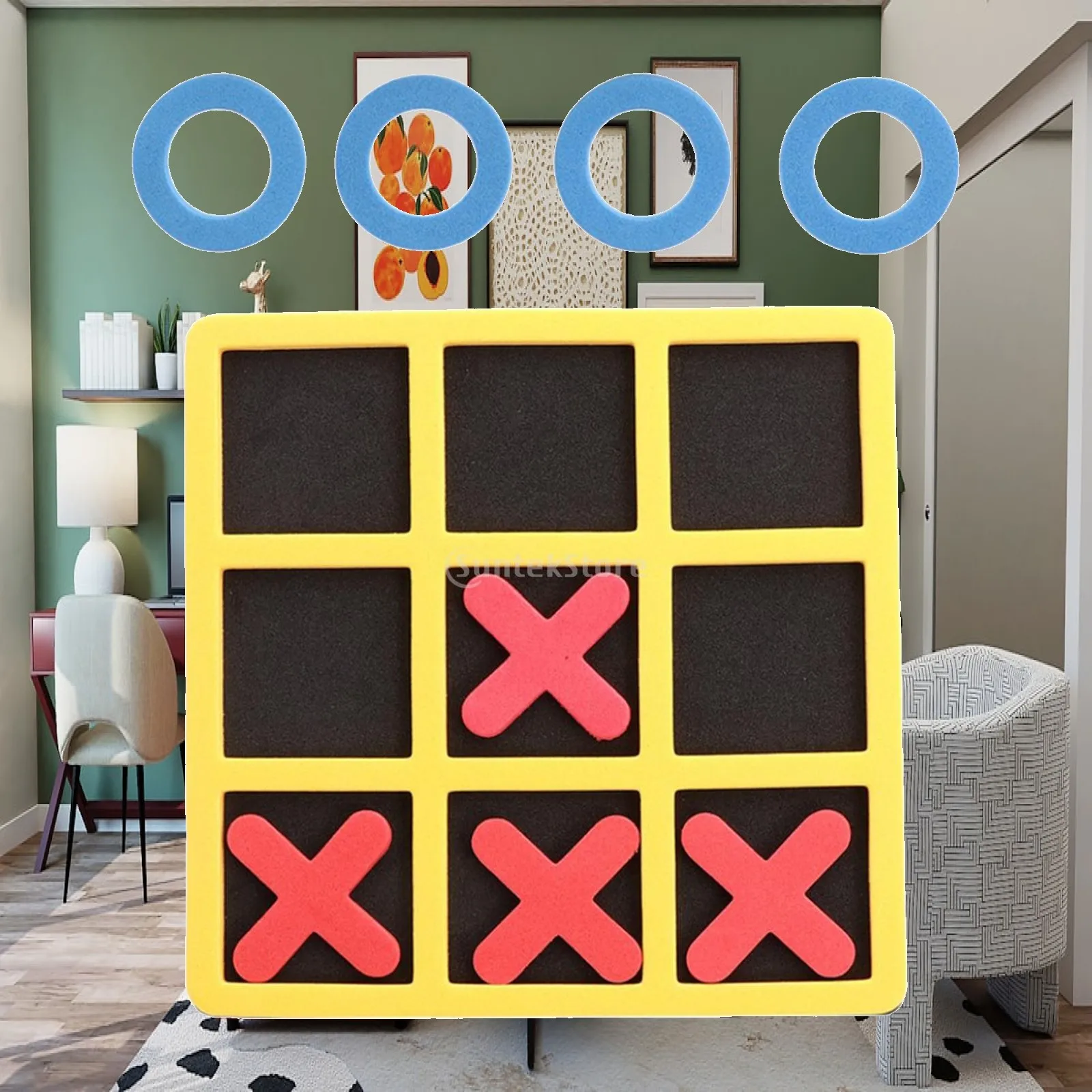 

Noughts and Crosses Game Board Game Early Learning Toy Children Puzzle Toy Early Educational Toys Games for