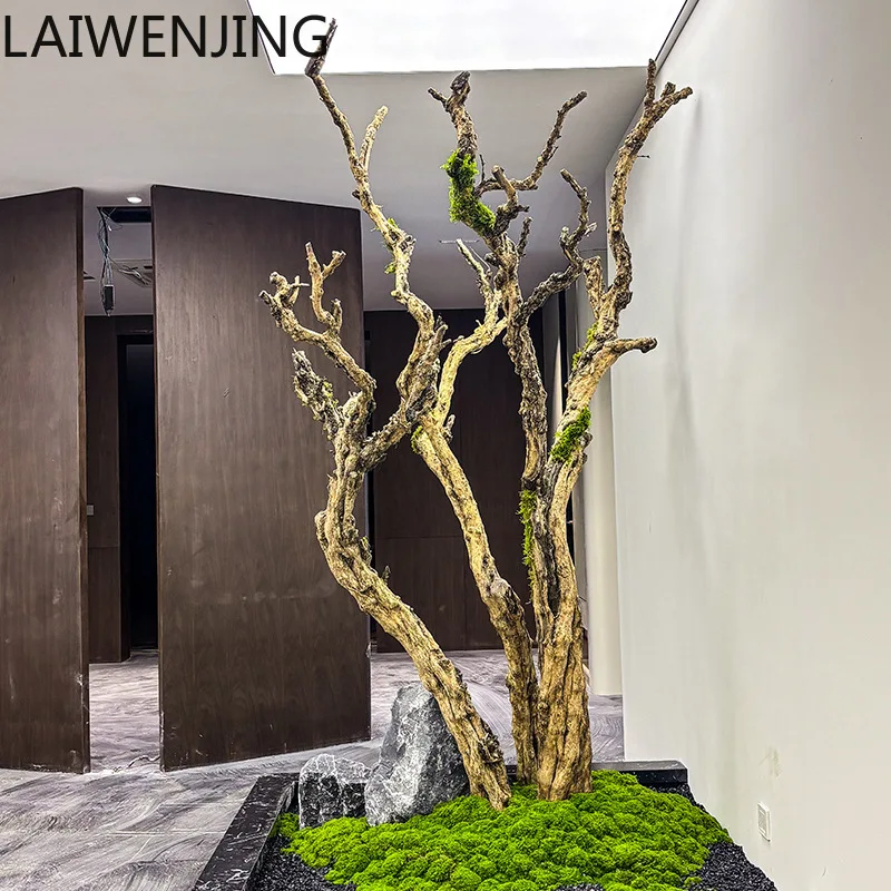 HLZ Artificial Dead Tree Branches Natural Log Landscaping Plants Indoor High-end Green Plant Decoration Tree
