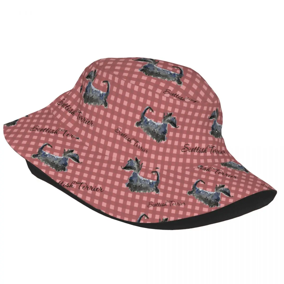 Scottish Aberdeen Scotch Terrier Bucket Hat for Travel Animal Dog Lover Field Hat Trendy Packable for Camping Caps Session Hats