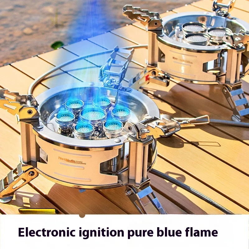 

Portable Folding Stove ,7-Burners,Camping Gas Stove for Outdoor, Hiking ,Barbecue,Cooking Grill ,Cooker, 11800W, 19800W