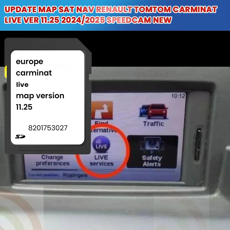 UPDATE MAP SAT NAV RENAULT TOMTOM CARMINAT LIVE Ver 11.25 2024/2025 SPEEDCAM NEW