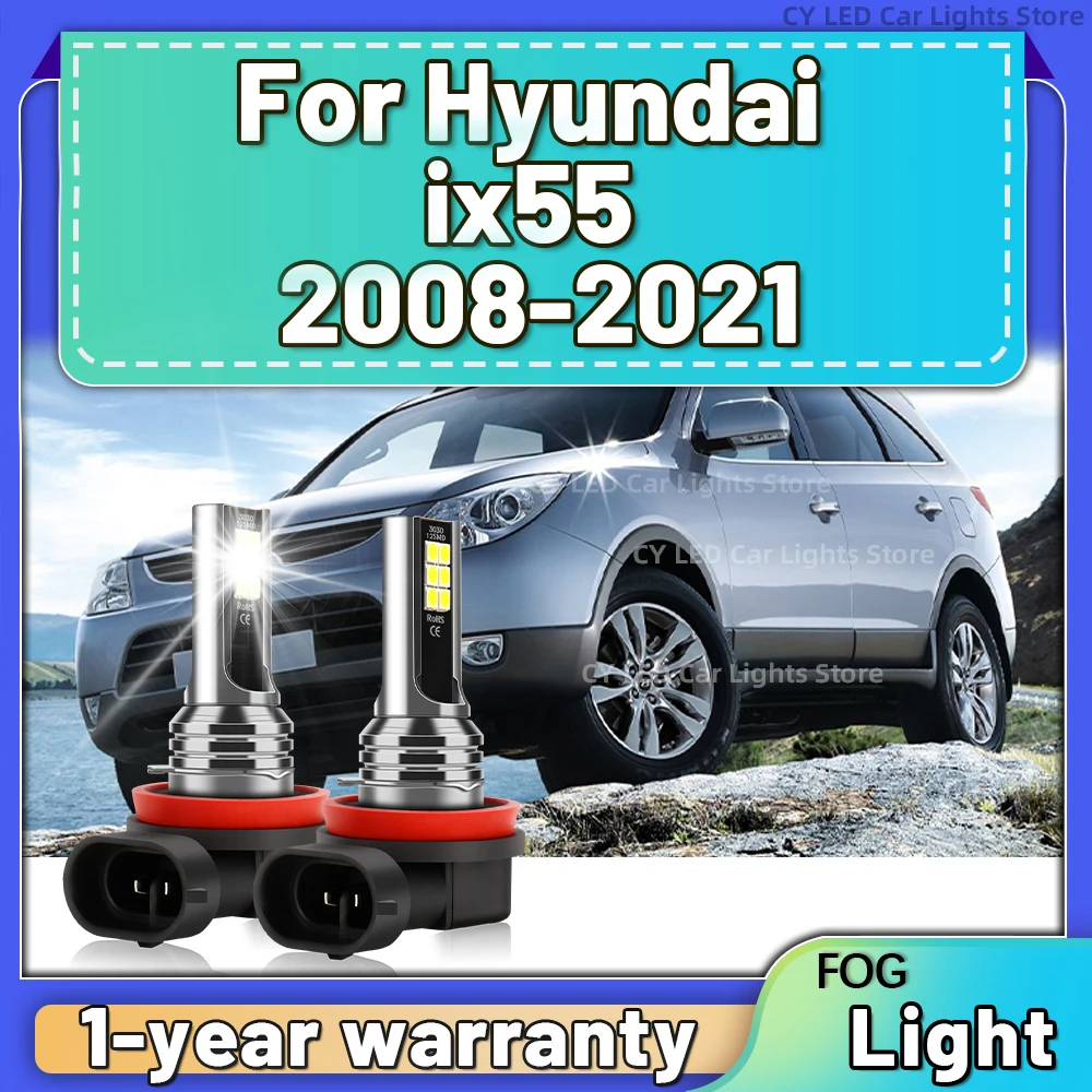 

2Pcs H11 LED Fog Lamp Car Driving Running Lamps 12V For Hyundai ix55 2008 2009 2010 2011 2012 2013 2014 2015 2016 2017 2018-2021