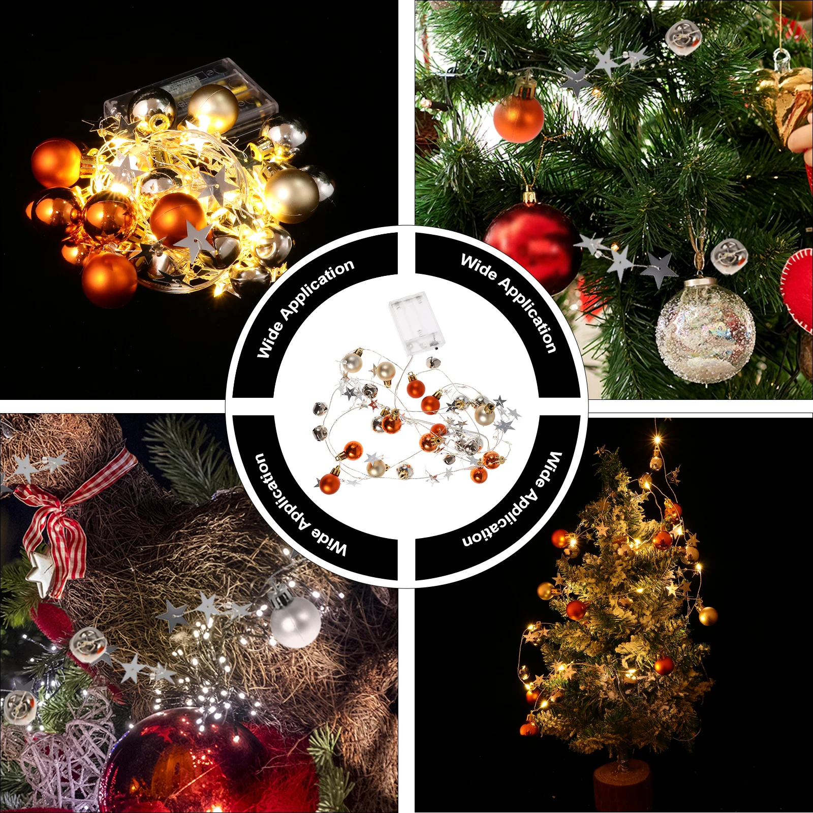 LED Bell Decorative Light String Decoration Hanging Christmas Decorations Post Lights Ornament