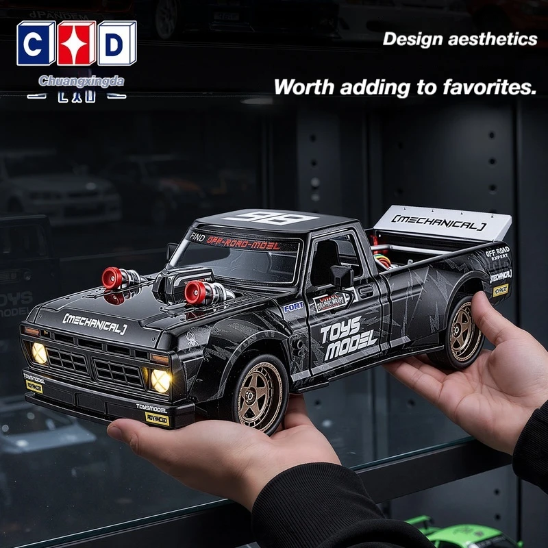 CXD 1 24 4WD Full Proportional Drift Car Built In Gyro American Drift Pickup RC Remote Control Car Model CXD2401