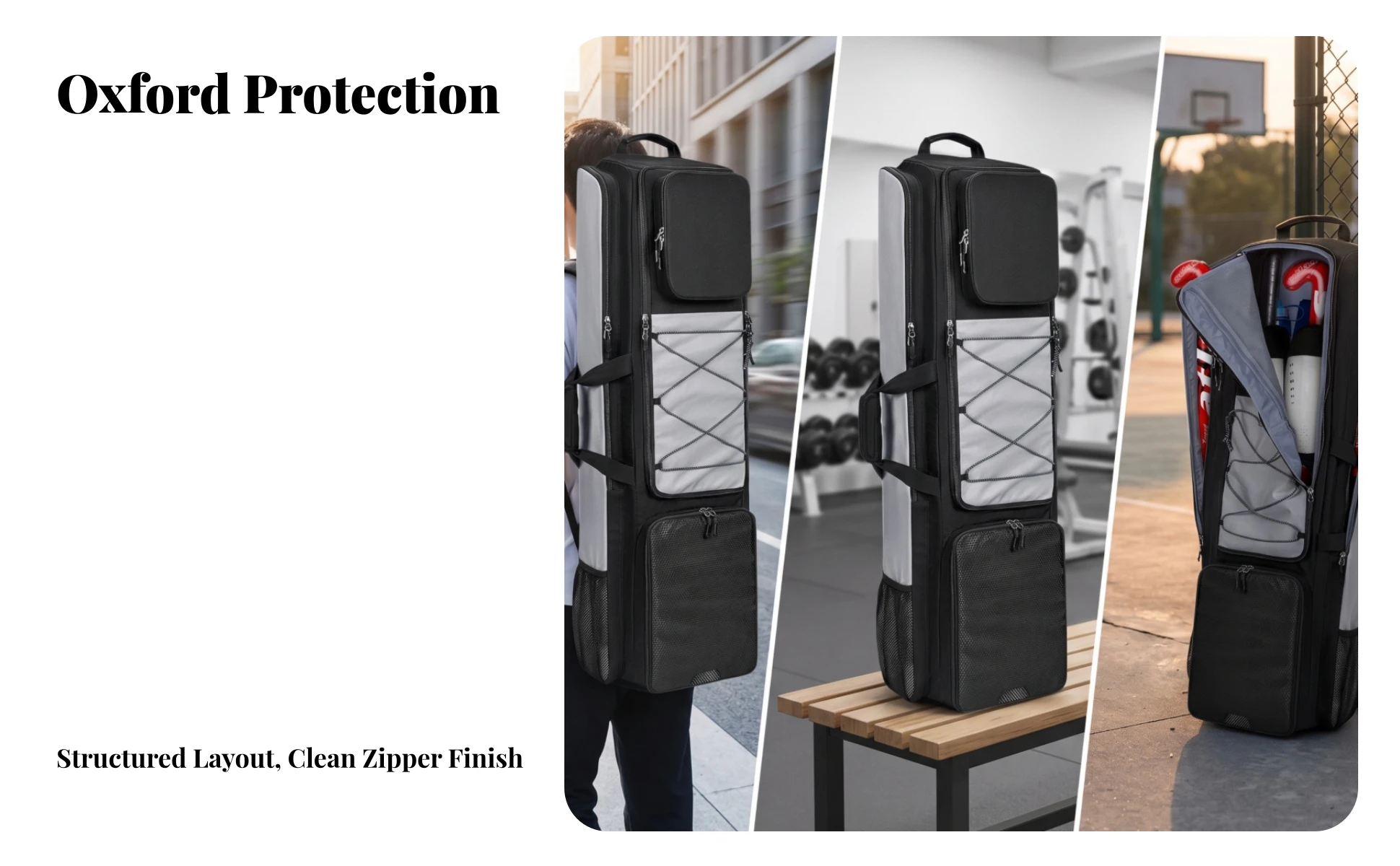 Sports Gear Backpack Heavy-Duty Field Hockey Backpack Hockey Gear Bag Adjustable Field Equipment Bag Padded for Athletes