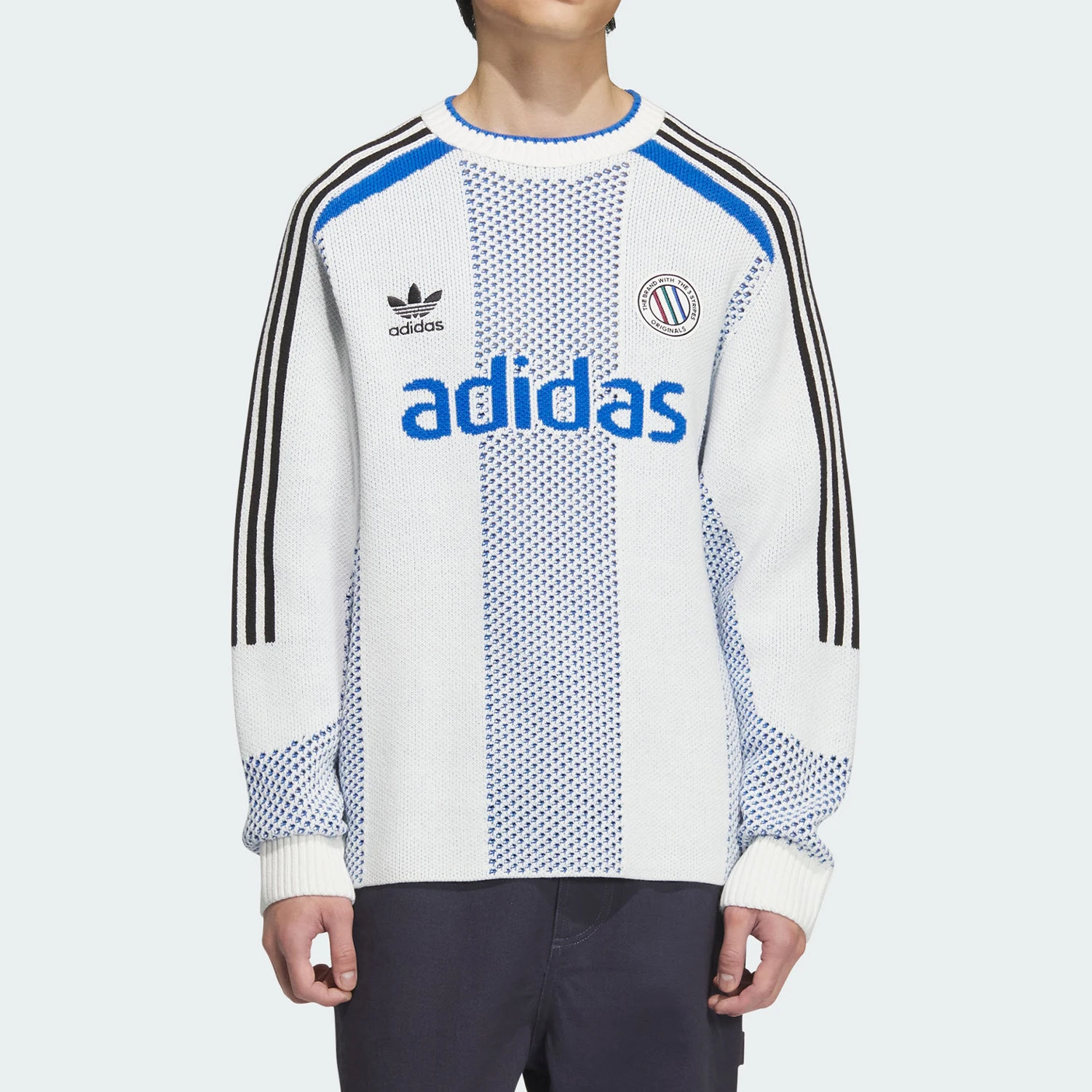 

Adidas genuine Three Stripes Unisex Knit Warm Sweater JL8361